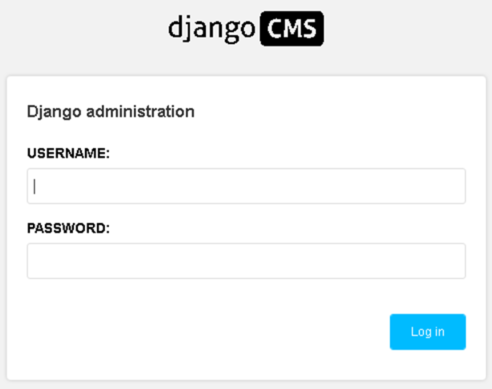 Plesk + django hosting - screenshot 5 - django cms admin login