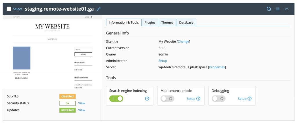 Remote WordPress Management -VIDEO- WP Toolkit 4.0 - Plesk